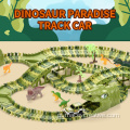 240pcs Railway Race Game Dinosaur Race Car Track